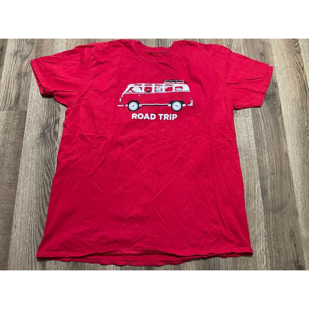 CYANSOFT Shirt, Men's Size XL, Red, ROAD TRIP